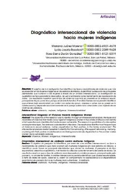 Portada de Diagnóstico interseccional de violencia hacia mujeres indígenas