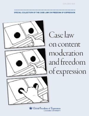 Portada de Case law on content moderation and freedom of expression