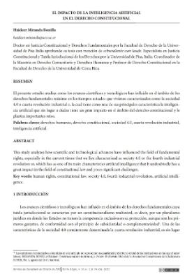 Portada de El impacto de la inteligencia artificial en el derecho constitucional