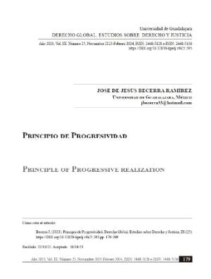 Portada de Principio de Progresividad