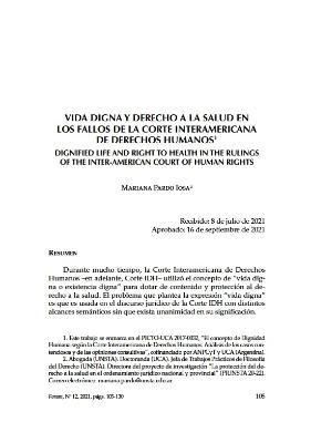 Portada de Vida digna y derecho a la salud en los fallos de la Corte Interamericana de Derechos Humanos