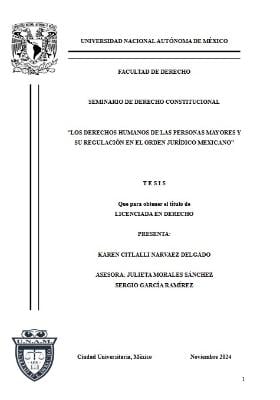Portada de Los derechos humanos de las personas mayores y su regulación en el orden jurídico mexicano